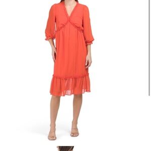 NWT Nanette Lepore 3/4 ruffle sleeve dress